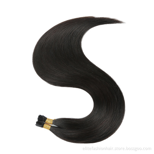 I Tip Hair Extension Wholesale Cuticle Remy Aligned Keratin I Tip Human Hair 12"-30" Straight Virgin Hair Extensions